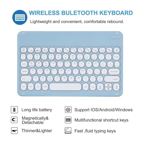 Funda para Fire HD10 con teclado y ratón que evita la escritura incómoda 3