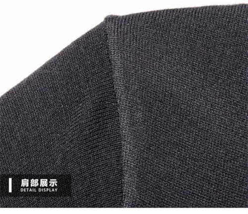 Men Solid Cashmere Thin Sweater Long Sleeve O-Neck Pullovers2