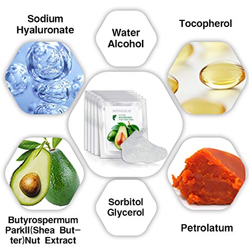 Mond'Sub 5P.CFM5-01ZA [5 Pairs] Mond'Sub Moisturizing Feet Masks & Avocado Oil Moisturizing Organic thumb #2
