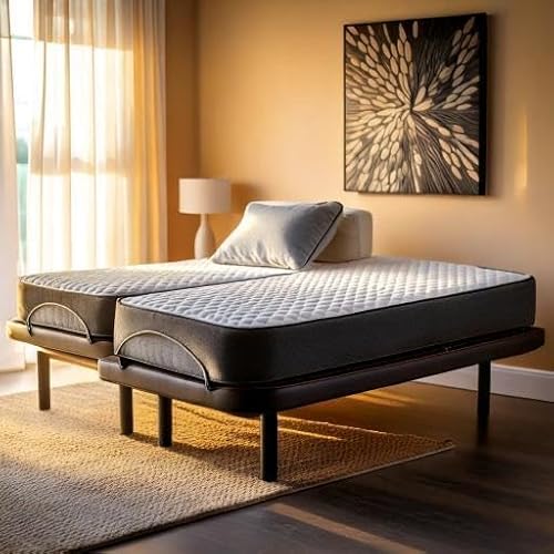 Adjustable Split Mattress Plush-Firm Memory Foam Hybrid Mattress,for Adjustable Bed Mattress Set Therapeutic Back Relief (Split King)