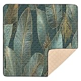 Materiales de alta calidad: la alfombra de juego para bebé está hecha de poliéster impermeable + fibra de algodón, suave y acogedora, fácil de limpiar, sin BPA, sin olor, agradable al tacto, tu hijo proporciona un lugar seguro y cómodo para jugar Tam...