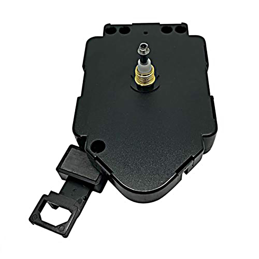 Dans Clock Shop Black New Quartz High Torque Ticking Pendulum Clock Movement Mechanism Screw Fitting For Large Hands Battery Powered (Short - 6.7Mm Gold Thread)