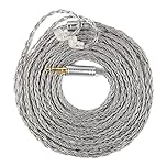 KBEAR JunTian IEM Earphones Cable, 2m Long in Ear Monitor Cable, 16 Core 5N OCC Silver-Plated Headphone Extension Cords for kz zs10 pro, Tangzu wan'er, Audiophile and Drummers (QDC-pins, 3.5mm Plug)