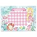Set di grafici delle ricompense per bambini come blocco a strappo 10 fogli - concetto motivante - con grandi adesivi per ragazzi e ragazze - motivo sirena set bianco 15.