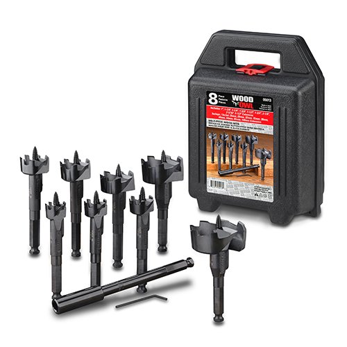 Wood Owl 05013 (8 Piece Set) Self Feed Boring Bits 7/16" Quick Change