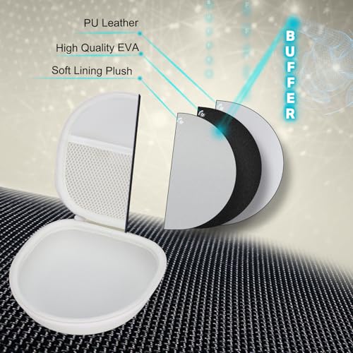 Image of Headphone Case Compatible with JBL /Beats /BERIBES /Jlab /Picun /TOZO /KVIDIO /Soundcore Anker /Skullcandy Noise Cancelling Over-Ear Headphones, Pearl Cream