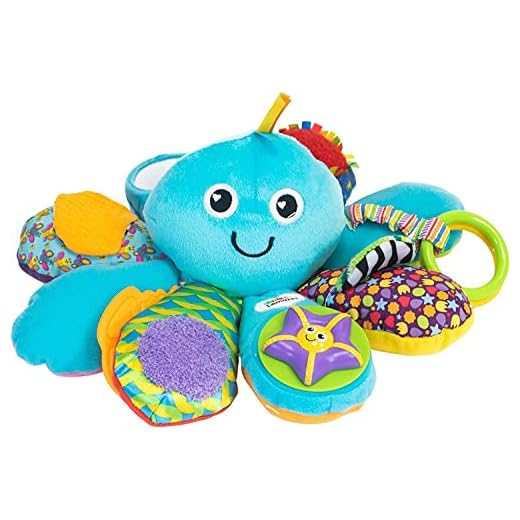 TOMY Lamaze - Pieuvre Multi-Activités L27206, Jouet d'Éveil pour Bébé, Peluche Bébé avec Miroir et Anneau de Dentition, Convient aux Bébé 6mois+ Multicolore