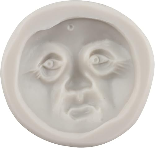 Miniatura 7 de Sijiangmold Molde de silicona con cara de luna, molde de fondant de cara humana para decoración de pasteles, chocolate, dulces, cupcakes, arcilla