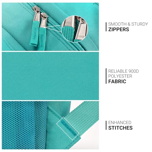 Image of ZORFIN 26L Backpack for College, and Travel: Water Resistant Bookbag - Powderblue