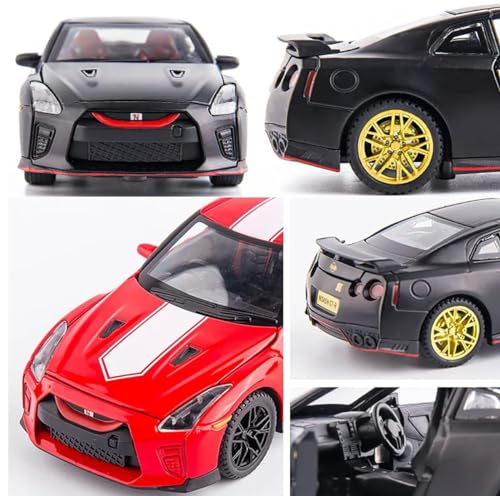 Image of 1:32 Scale Die-Cast Metal GT-R with Openable Doors and Pull Back Action with Lights & Music (White)