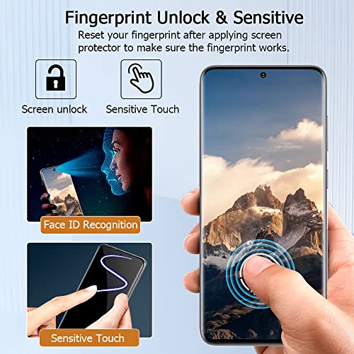 [2+2 Pack] Galaxy S20 Screen Protector With Camera Lens Protector,[Fingerprint Unlock Support] [9H Tempered Glass] [3D Curved] Screen Protector For Samsung Galaxy S20 (6.2 Inch) #TOP2