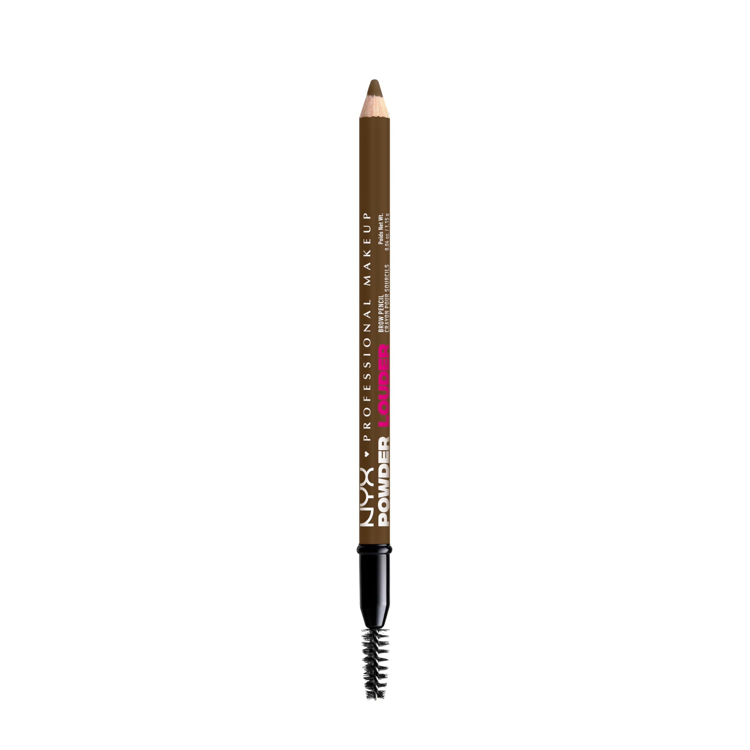 NYX PROFESSIONAL MAKEUP Powder Louder Brow Pencil & 12HR Wear, 05 Soft Brown, Women