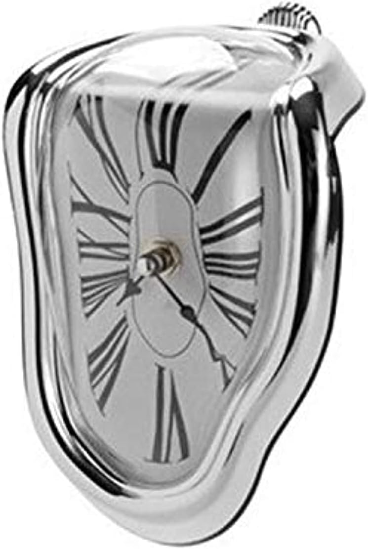 Twisted Melting Clock - Retro Right Angle Table Cape Clock