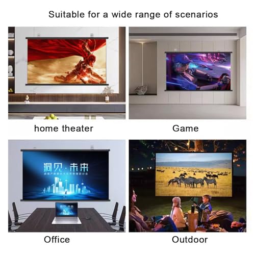Pantalla de proyección manual 72in 4:3 para cine en casa miniatura 2