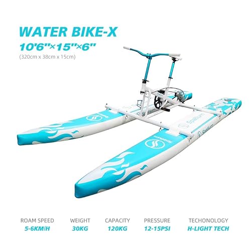 Spatium Sup Water Bike For Lake Inflatable Water Bikes Pedal Boat Inflatable Fishing Boat Pedal Kayak Release Your Hand And Enjoy Fun Water And Fishing Blue Water Bicycle #TOP1