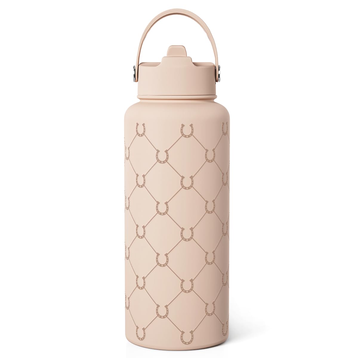 Horse Water Bottle 32oz Stainless Steel with Lid & Straw, Insulated Bottles for Women Girls, Equestrian Gift Idea for Birthday Christmas