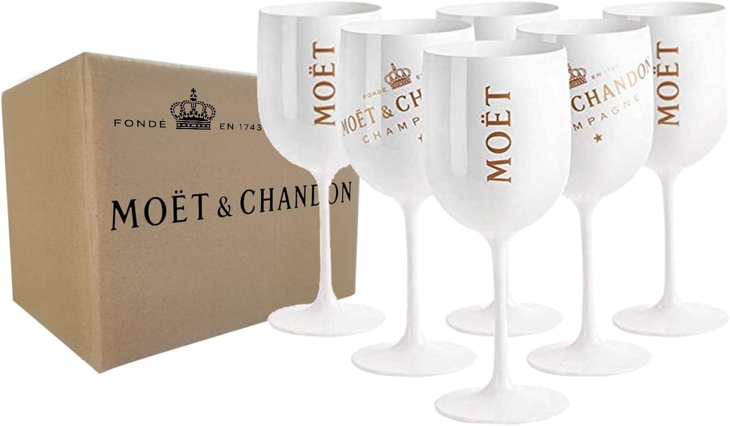 6X Moët Chandon Ice Imperial White Champagne Glass : Amazon