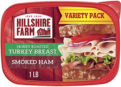 Hillshire Farm Ultra Thin Sliced Deli Lunch Meat, Honey Roasted Turkey Breast and Smoked Ham, 16 oz