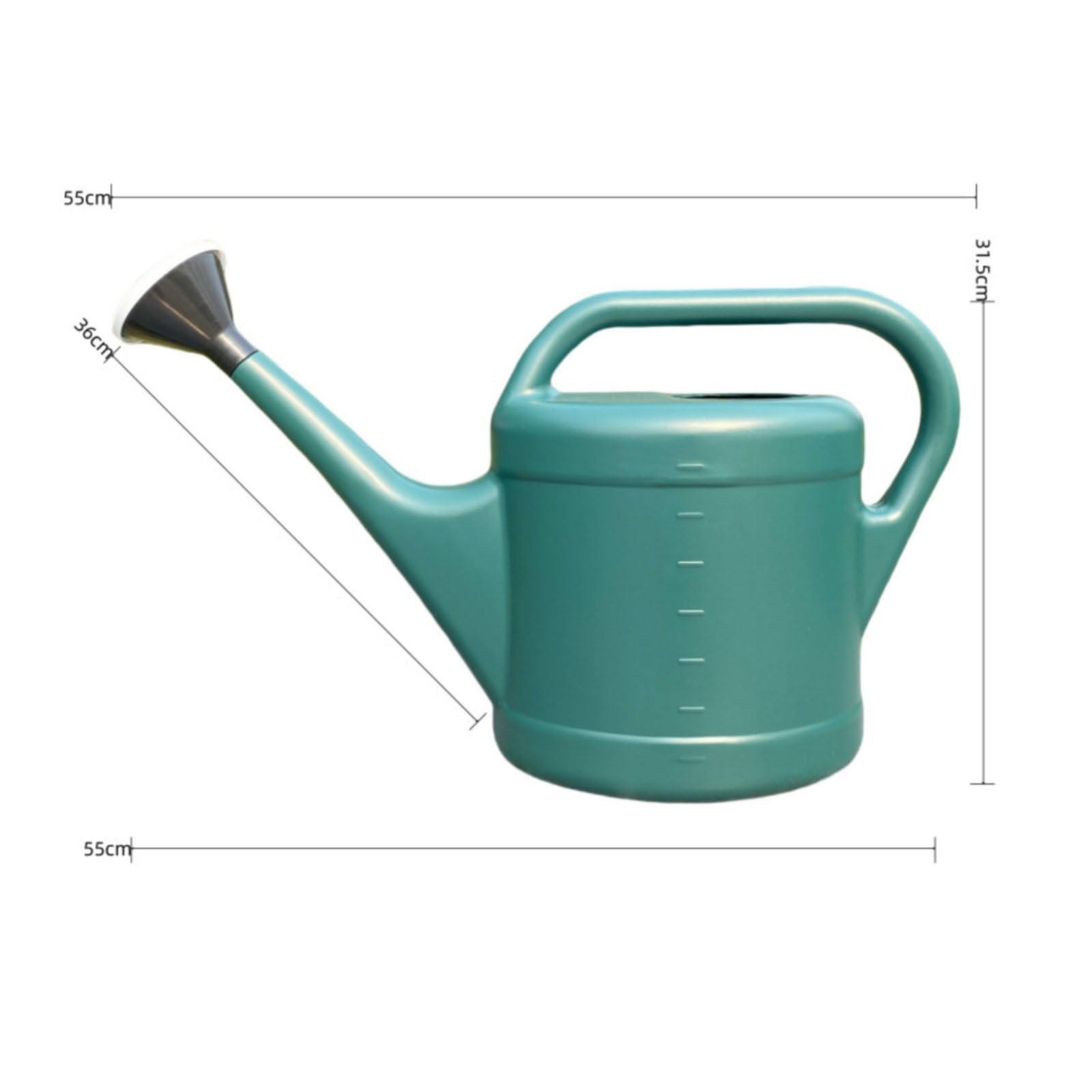 Arrosoir à Bec pour Arrosage Ciblé Tête Échangeable pour Jet et Pluie Grande Ouverture Supérieure Anse Confortable Fabrication Solide Adapté à, 8L