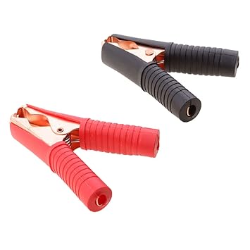 TENOOR 1 Pair Jump Starter Alligator Clamps Battery Insulated Electrode Clips for Car_52016464