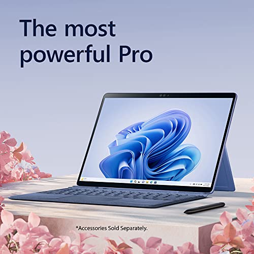 Image of Microsoft QIL-00035 Surface Pro 9 13 inch Touch Tablet, Intel i7, 16GB /256GB, Sapphire Bundle Surface Pro Signature Mechanical Keyboard, Black and 1 YR CPS Enhanced Protection Pack