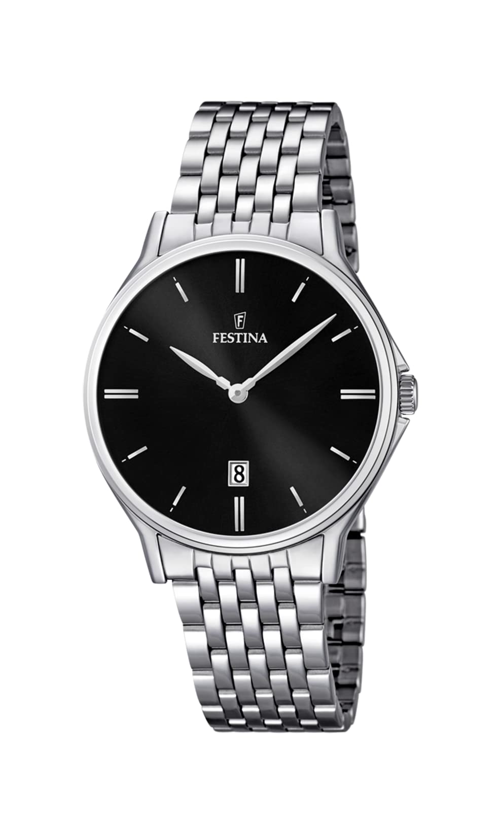 Festina F16744/4 Herren Uhr – Edelstahl Armbanduhr Klassik silber