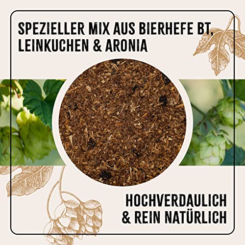 FarmLife Bierhefe für Hühner & Geflügel Spezial Mix 1kg – Natürliche Futterergänzung aus Bierhefe BT, Aroniabeere & Leinkuchenmehl, Unterstützt Verdauung, Haut & Federbildung