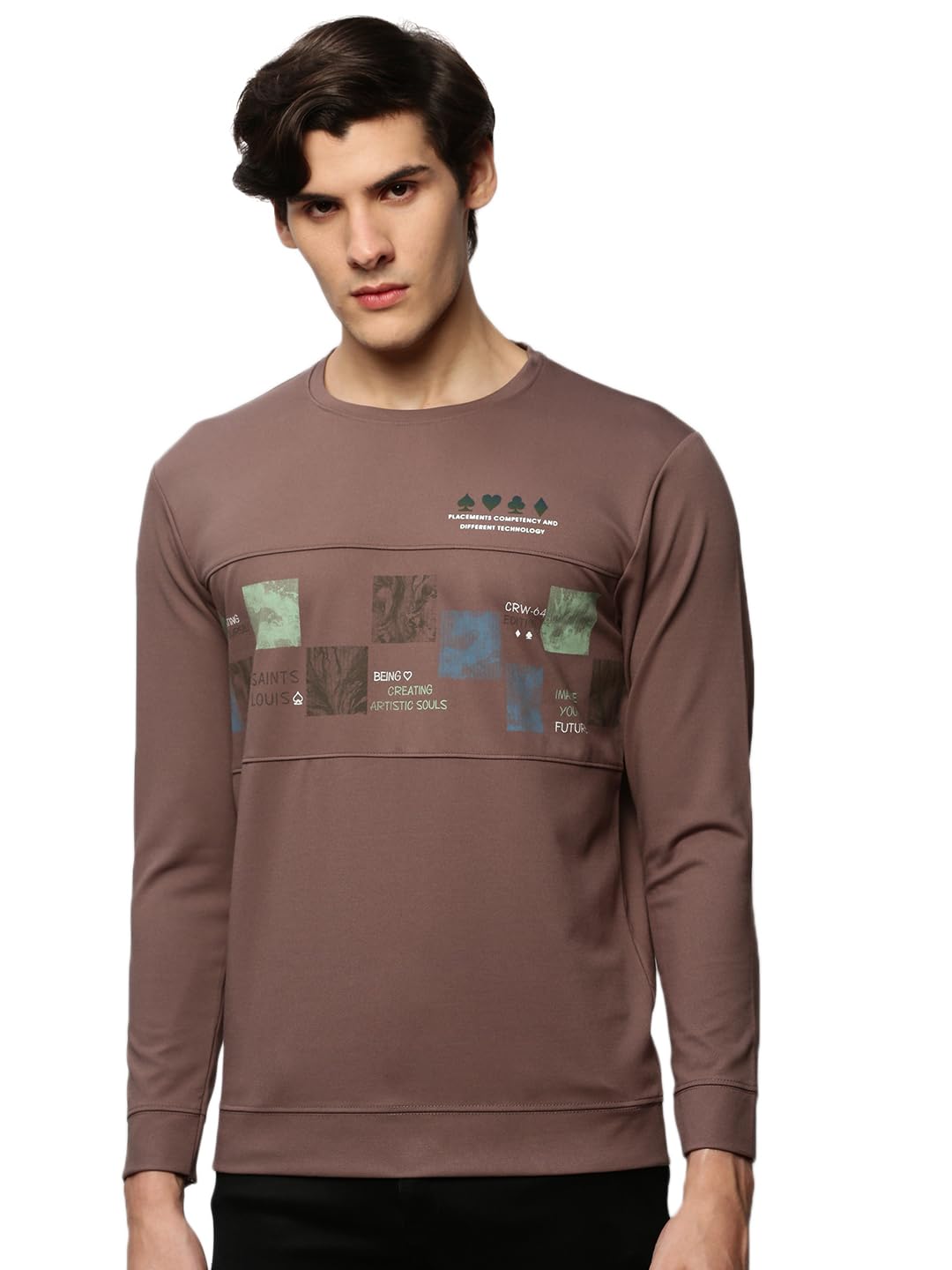 showoffff Men Printed Pullover Sweatshirt | Round Neck Full Sleeves Cotton Sweatshirt's for Mens | Slim Fit Regular Length Sweatshirts for Men's-picture-23