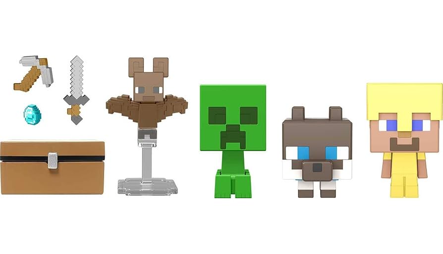 Amazon.co.jp: Minecraft Mob Head Minis Cave Explorers Pack