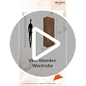 Image of VIKI Wardrobe | Wooden Almirah for Clothes,Door for Bedroom, 2 Door Wardrobe with Doors (Frosty White, Brussel Walnut - 40D x 60W x 180H) | 1 Year Warranty | DIY