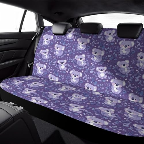 Housse de siège arrière voiture koala violet élastique - 6