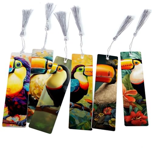 Marque-pages motif toucan de qualité supérieure pour vos moments de lecture