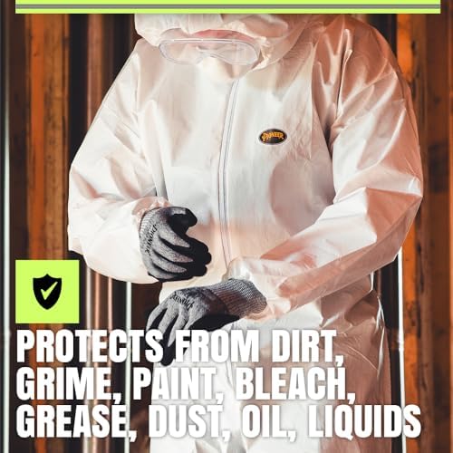 Pioneer Anti-Static Microporous Disposable Coveralls - Protects from Chemicals, Bleach, Paint - Type 5 & 6 - Large - 1