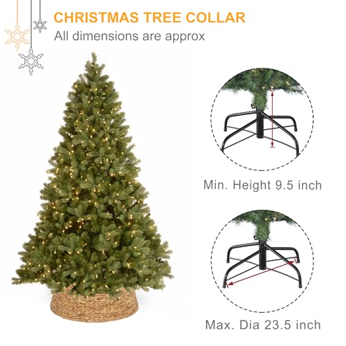 Christmas-Tree-Collar-235-Hand-Woven-Natural-Water-Hyacinth-Christmas-Tree-Collar-Basket-Base-Cover-Light-Brown Christmas Tree Collar 235 Hand Woven Natural Water Hyacinth Christmas Tree Collar Basket Base Cover Light Brown
