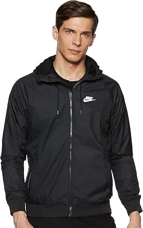 NIKE(ナイキ) メンズ ウィンドブレーカー ジャケット NSW HE WR ウーブン フーディ ジャケット ランニングウェア ジョギング ブラック 727325-010 国内正規品 (M(胸囲91~97cm/参考身長155~176cm))