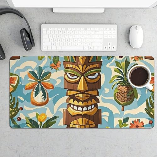 Desk Pad Protector 24x12 Inch Extended Vintage Aloha Tiki