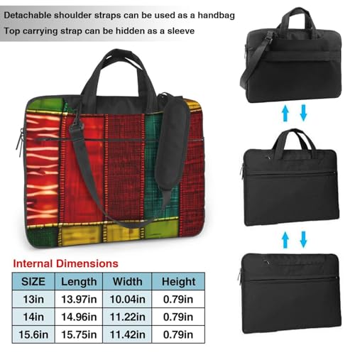 Sac pour ordinateur portable à imprimé patchwork africain multicolore
