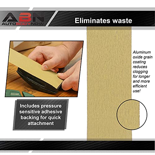 Abn Adhesive Sticky Back 220-Grit Sandpaper Roll 2-3/4In X 20 Yards Aluminum Oxide Golden Yellow Longboard Dura Psa #TOP4