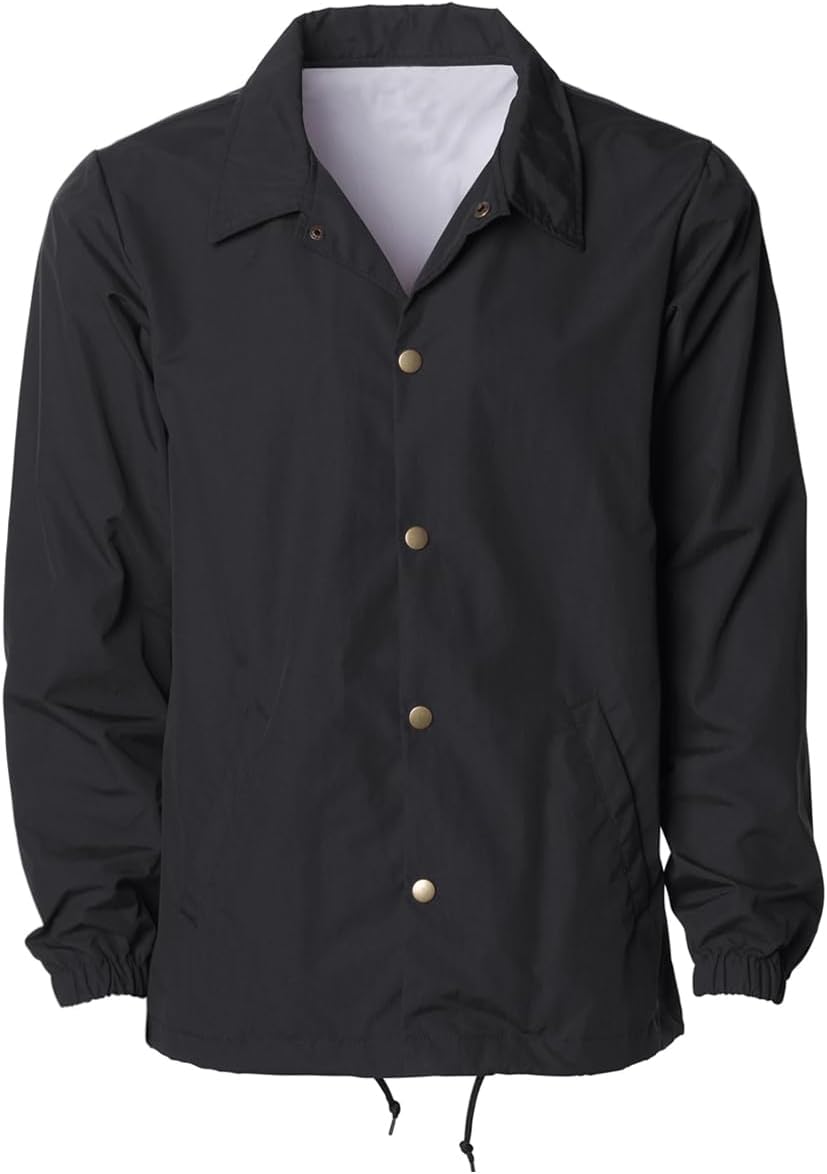 URBANJ Men's Nylon Water Resistant Windbreaker Jacket Raincoat