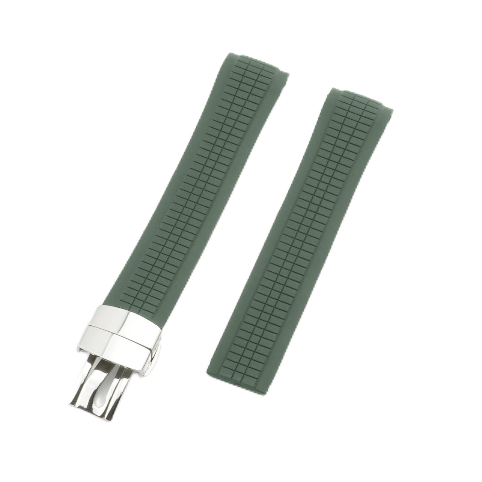 Watch Band Compatible with Patek Philippe Aquanaut PP 5164 5165 5167R 5168 5968 5267, Soft Silicone Rubber Replacement Wrist Strap for Patek Philippe Aquanaut Watch Straps