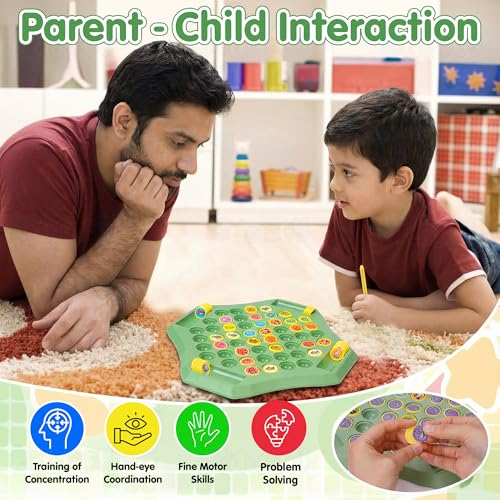 Image of Kidology Animal Memory Flip Chess Game | Montessori Matching Board Games with Animal & Fruit Tokens (50+ Pcs)| Educational Brain Teaser Development Activities for Kids & Families