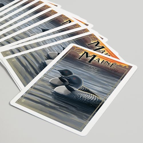 Maine, Loon Family, 52 Cartas para Poker Adultos miniatura 5