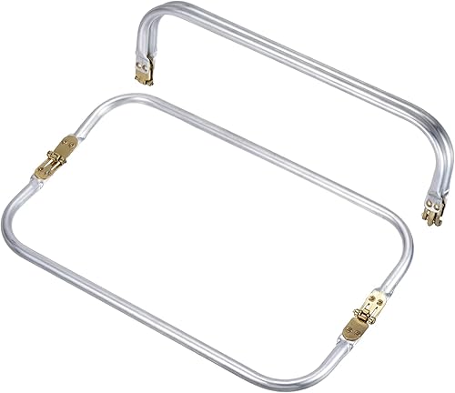 Miniatura 7 de uxcell Marco de metal para bolso, 2 unidades, marco de bloqueo rectangular de 7.9 pulgadas, cierre de cierre de beso, accesorios de repuesto para