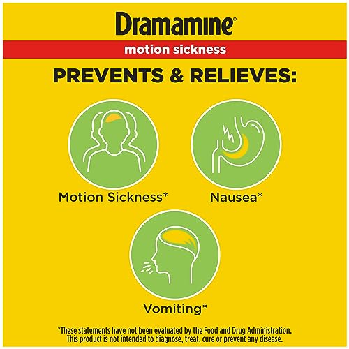 Image of Dramamine Non-Drowsy, Motion Sickness Relief, Made with Natural Ginger, 18 Count & Motion Sickness Relief Less Drowsey Formula, 8 Count