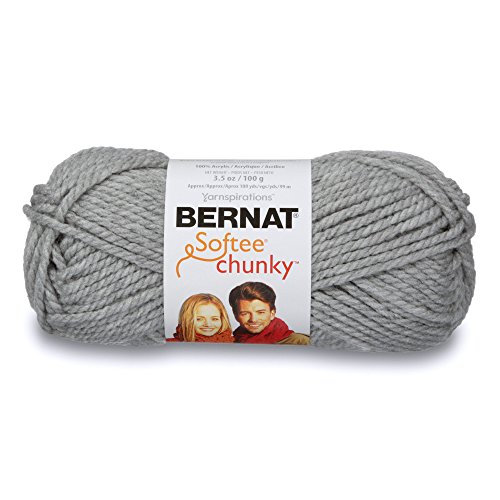 Image of Bernat Softee Chunky Yarn, 3.5 Oz, Gauge 6 Super Bulky, Grey Heather