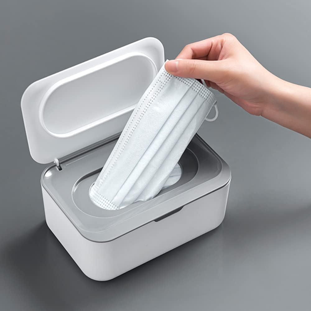 Packcy Airtight Baby Wipe Case Holder – Modern Refillable Tissue Box for Facial Wipes, Cleaning Wipes & Tabletop Storage at Home or Cafe 4