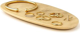 Natural Travertine Marble Oval Tray 11.6