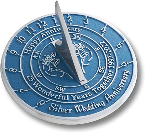 Reloj de sol 25 aniversario el regalo perfecto para bodas de plata en jardín