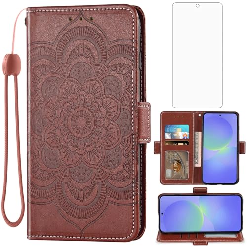 Protection Samsung A36 5G Asuwish anti-choc étui portefeuille avec verre trempé