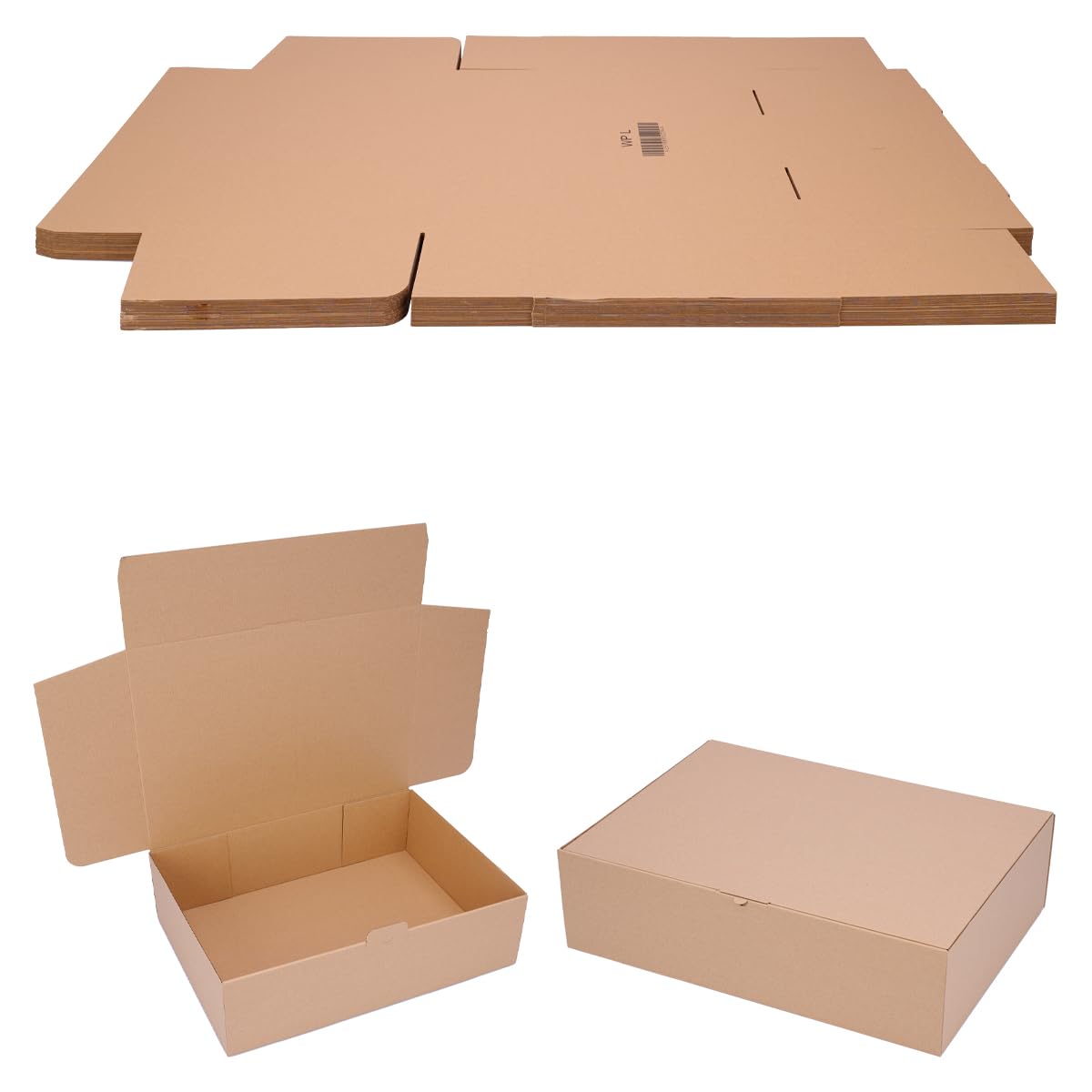 Boîtes pliantes 440 x 320 x 125 mm marron carton simple cannelure 50 pièces